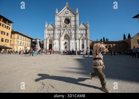 Basilica of Santa Croce in Florence, Italy Stock Photo