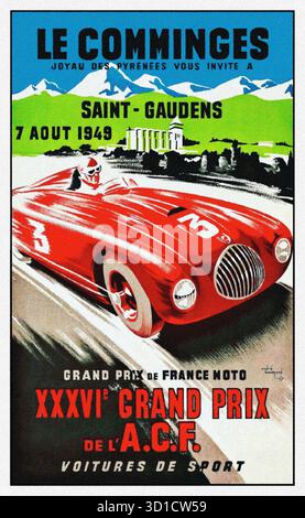 1949 Grand Prix du Comminges poster Stock Photo - Alamy