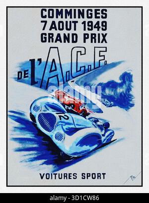 1949 Grand Prix du Comminges poster Stock Photo - Alamy