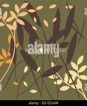 autumn graphic design and illustrations Stock Vector