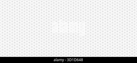 Seamless isometric grid paper. Dashed linear triangular blueprint repeating pattern. Black graph guide background for engineering, architect, technical drawing. Vector lined ruler sheet page template Stock Vector