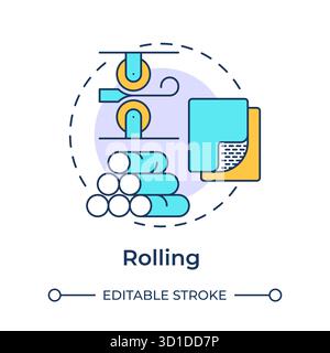 Rolling multi color concept icon Stock Vector