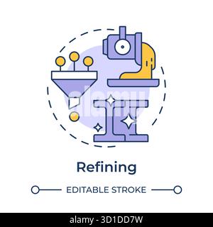 Refining multi color concept icon Stock Vector