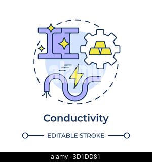 Conductivity multi color concept icon Stock Vector