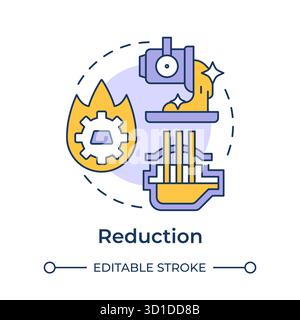 Reduction multi color concept icon Stock Vector