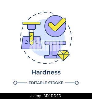 Hardness multi color concept icon Stock Vector
