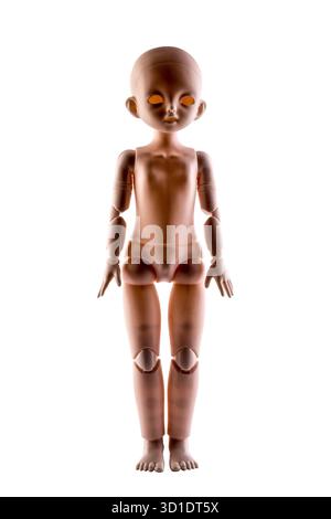 Full body doll isolated on white background with clipping path Stock Photo