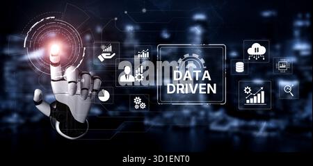 AI drives data-driven decisions with intelligent analytics, smart data visualization, and cloud-based tools that process, interpret, and guide strateg Stock Photo