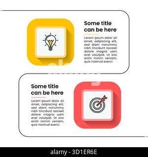 Infographic template with icons and 2 options or steps. Can be used for workflow layout, diagram, banner, webdesign. Vector illustration Stock Vector