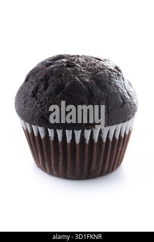 Chocolate muffin isolated on white background Stock Photo