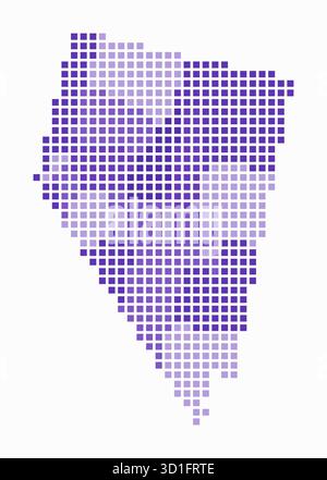 Square dots pattern map of Nevada. Dotted pixel map with flag isolated ...