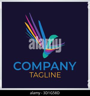 abstract badminton logo design template Stock Vector