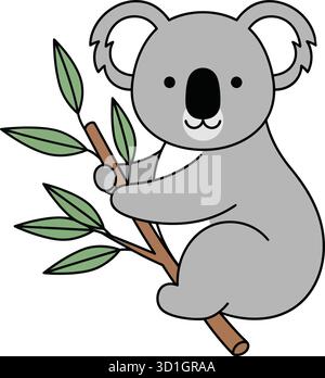 Cute koala cartoon character illustration Stock Vector Image & Art - Alamy