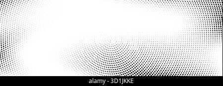 Radial dotted noise gradient texture. Concentric halftone grain background. Rough dot fading overlay wallpaper. Vector comic grit pattern. Cartoon pop art backdrop for poster, banner, cover, print Stock Vector