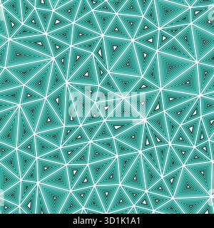 Abstract background with geometric mosaic shapes. Medium triangle size. Multiple repeated inner triangles. Single color tone style. Stock Vector