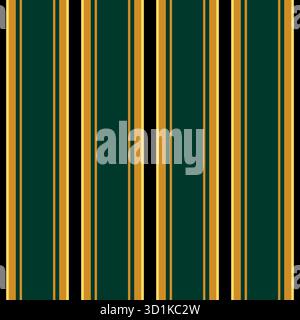 Stripes Seamless Pattern With Green and Black Gold Color Stock Vector