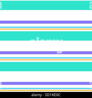 Horizontal Stripes Seamless Pattern Design Stock Vector