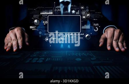 Data analytics and big data strategy for real-time analytics, predictive data modeling, business intelligence analytics, and data-driven decision Stock Photo