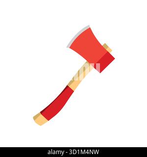 Axe with wooden handle vector. Stock Vector