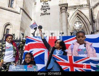 Chagos Islands Judicial review claim. Two linked. The cases challenge UK Government decisions affecting Chagossians due to the lack of consultation ab Stock Photo