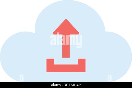 Cloud Upload icon vector image. Suitable for mobile apps, web apps and print media. Stock Vector