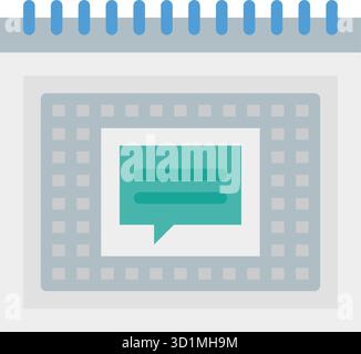 Content Calendar icon vector image. Suitable for mobile apps, web apps and print media. Stock Vector