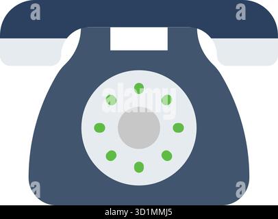 Rotary Telephone icon vector image. Suitable for mobile apps, web apps and print media. Stock Vector