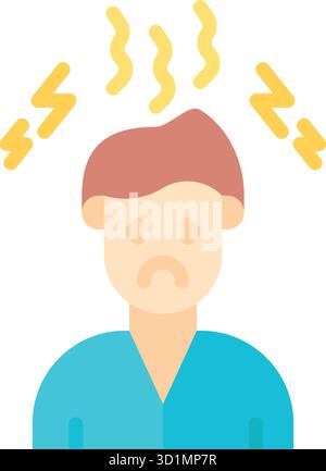 Sensory Overload icon vector image. Suitable for mobile apps, web apps and print media. Stock Vector