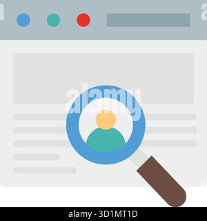 UX Research icon vector image. Suitable for mobile apps, web apps and print media. Stock Vector