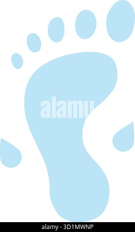 Water Footprint icon vector image. Suitable for mobile apps, web apps and print media. Stock Vector