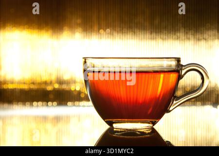 Tea cup on abstract background Stock Photo