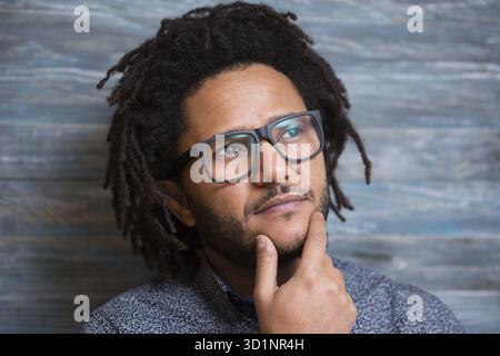 Funky funny afro man Stock Photo