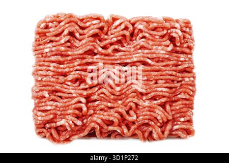 Ground beef isolated on white Stock Photo
