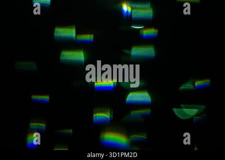 Abstractly green and blue Light leak Texture Background. Blurred defocused. Lo-fi effect. Design mockup Stock Photo