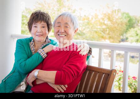Happy Senior Adult Chinese Couple Portrait Stock Photo - Alamy
