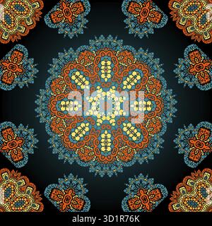 Seamless geometric pattern in oriental style Stock Photo