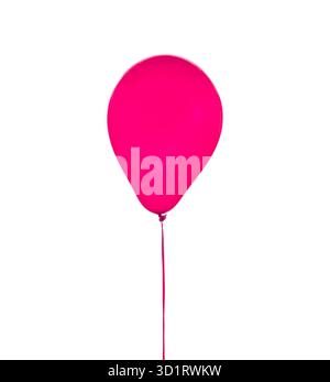 Purple balloon for birthday and celebrations isolated on white background Stock Photo