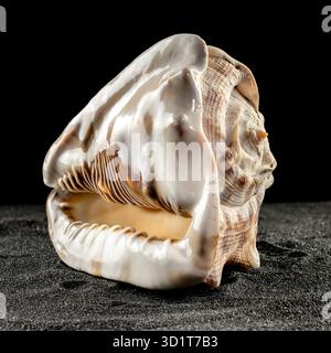 King Helmet seashell on a dark background Stock Photo