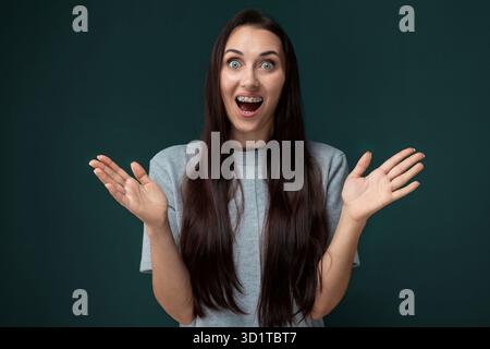 Woman With Surprised Expression Stock Photo