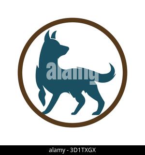 dog logo beautiful dog logo Stock Vector