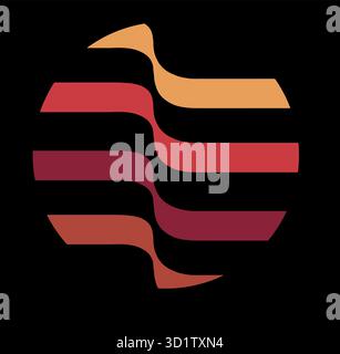 Ribbons of color form a visually interesting vector background or logo Stock Vector