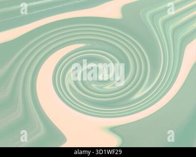 A continuum of never ending circles enters & leaves the page in abstract form. See a puzzle of curves, swirls, and lines. See maze or aerial view. Stock Photo
