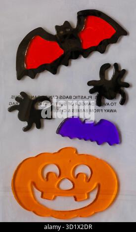 Halloween Window Gels set on white background Stock Photo