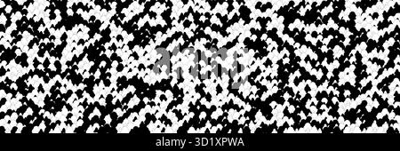 Abstract seamless pattern of rounded triangles in black and white, perfect for backgrounds, modern design, and creative projects, high contrast geometric vector illustration Stock Vector