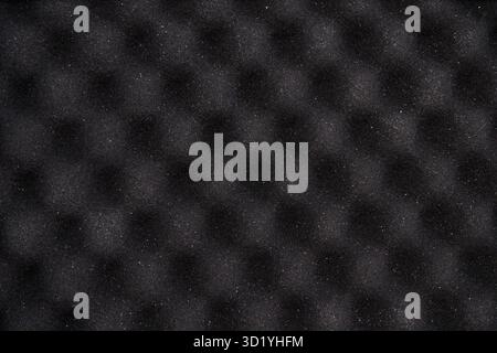 Foam sound protect wall texture. Audio recording background. Pyramid shape sponge waves. Soundproof professional detail. Music a Stock Photo