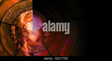 Data Science Abstract Complex Algorithm Calculation Concept Stock Photo