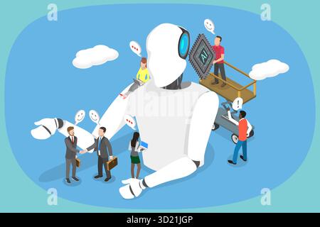 Human brain isometric background. 3d illustration Stock Photo - Alamy