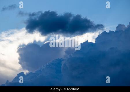 Dramatic sky with storm clouds before rain Stock Photo