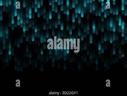 Glowing blue minimal arrows elements abstract geometric background. Vector technology design Stock Vector