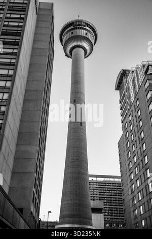 Calgary tower in black and white Stock Photo - Alamy